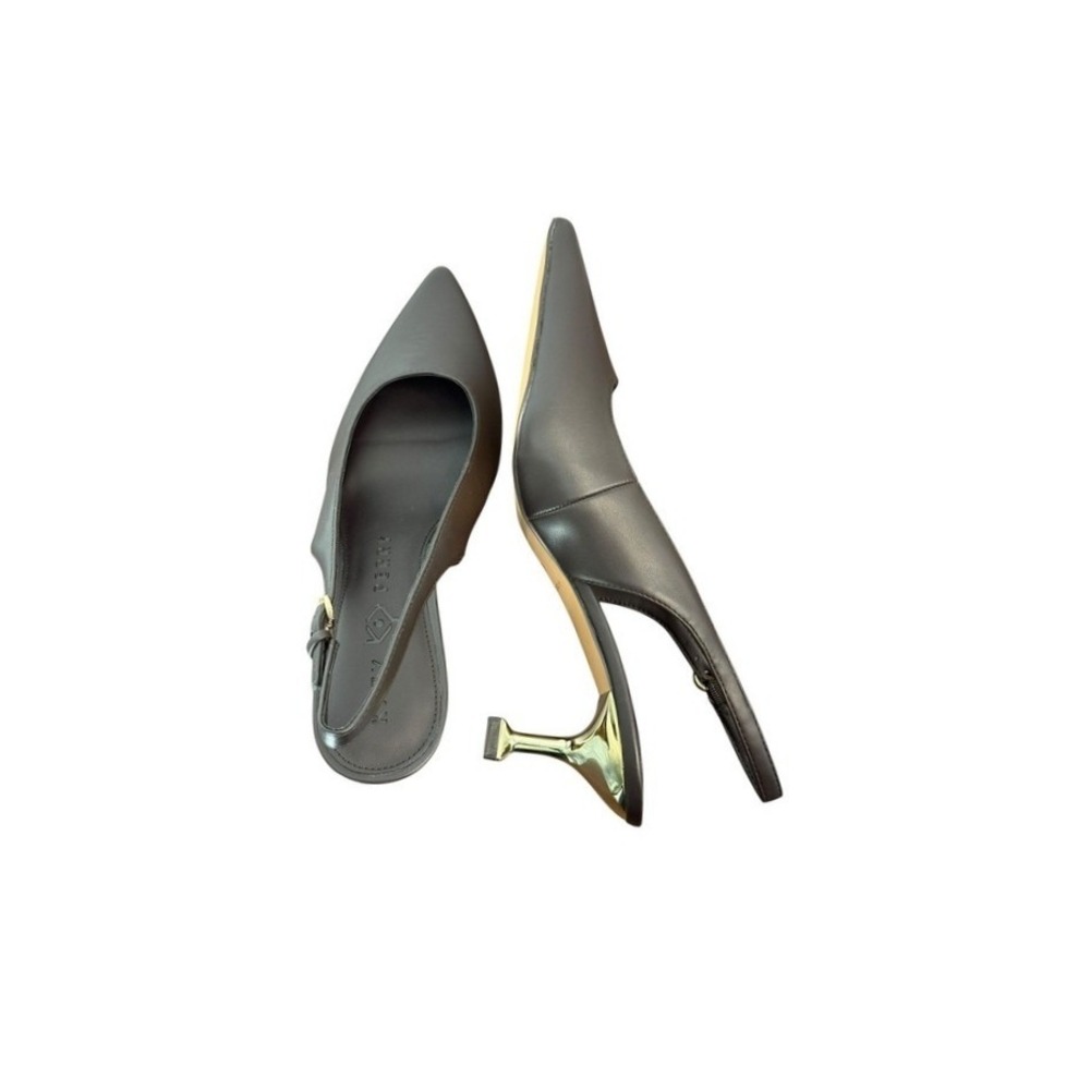 Katy Perry The Oceanview Slingback Heels Softy Nappa Coffee Brown 9 NIB - Picture 7 of 12